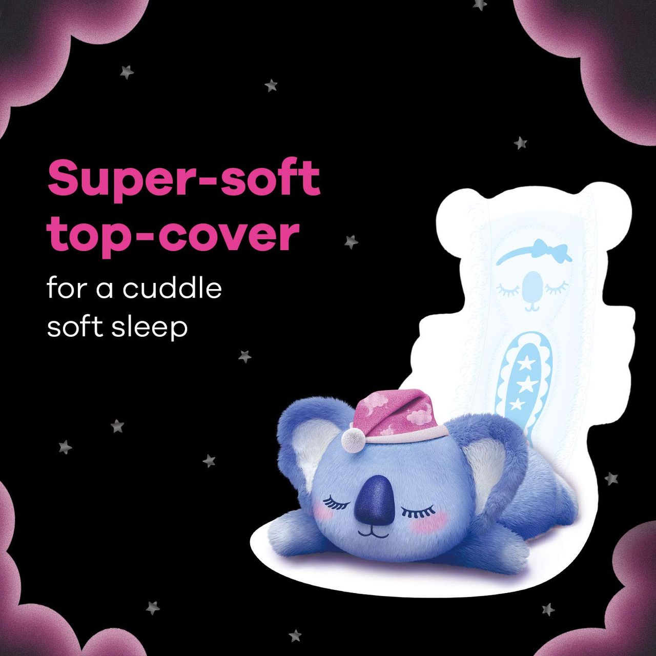 Whisper Bindazzz Nights 44 XXL Sanitary Pads, Upto 0% Leaks All Night Long 7 pc Combo