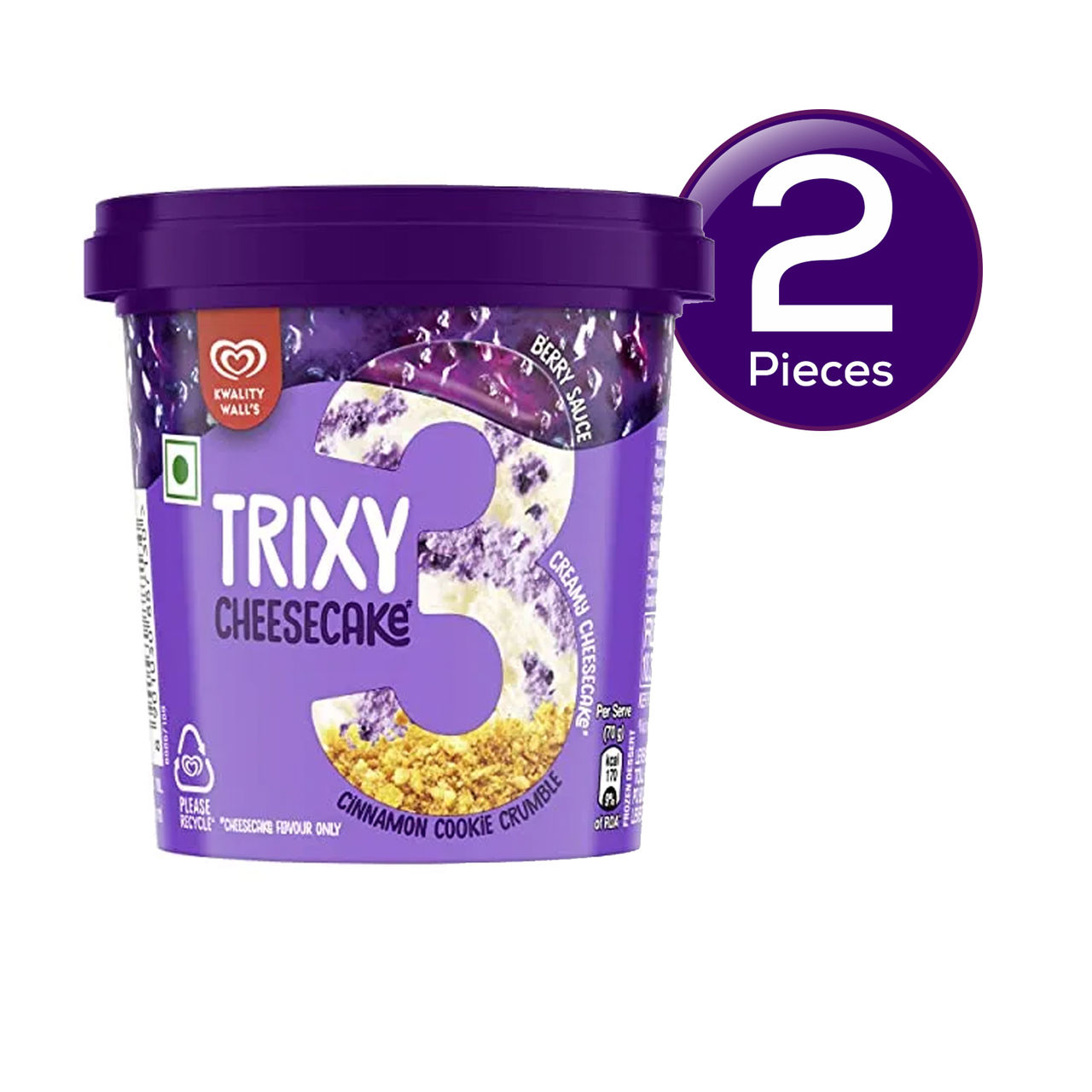 Kwality Walls Trixy Cheesecake Cup 110 ml Combo