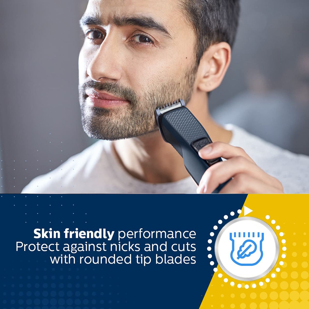 Philips Bt1232/15 Trimmer 30 Mins Runtime 3 Length Settings (Blue)
