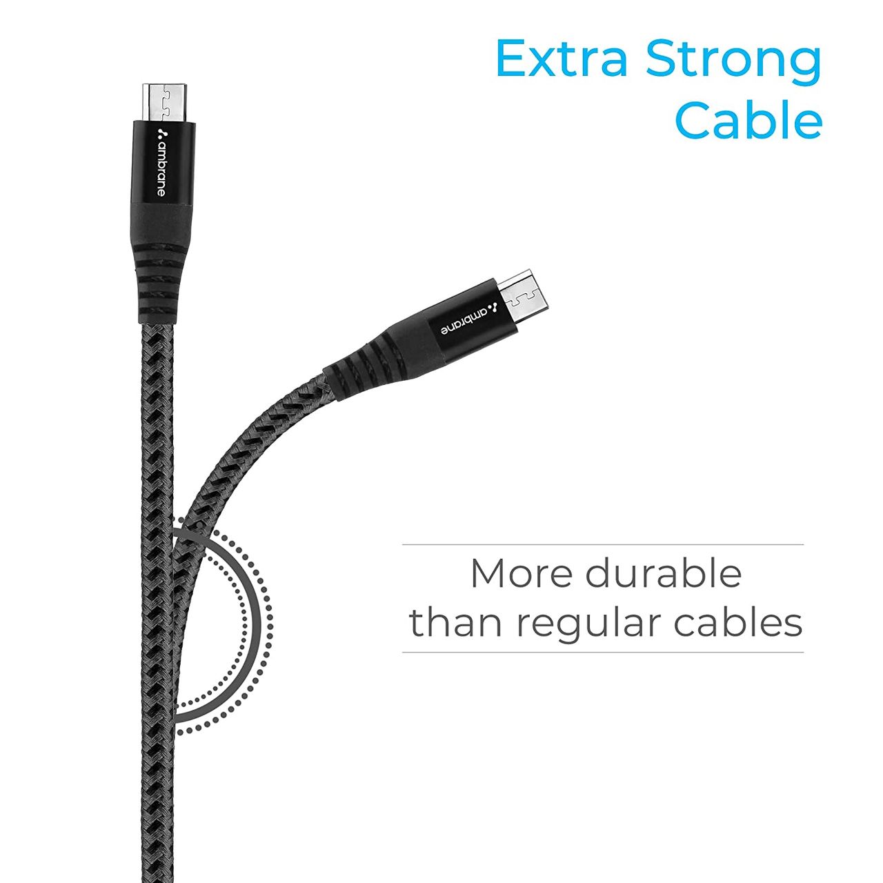 Ambrane Rcm 15 USB cable Micro USB port 1.5 m - Black | Micro USB Connector