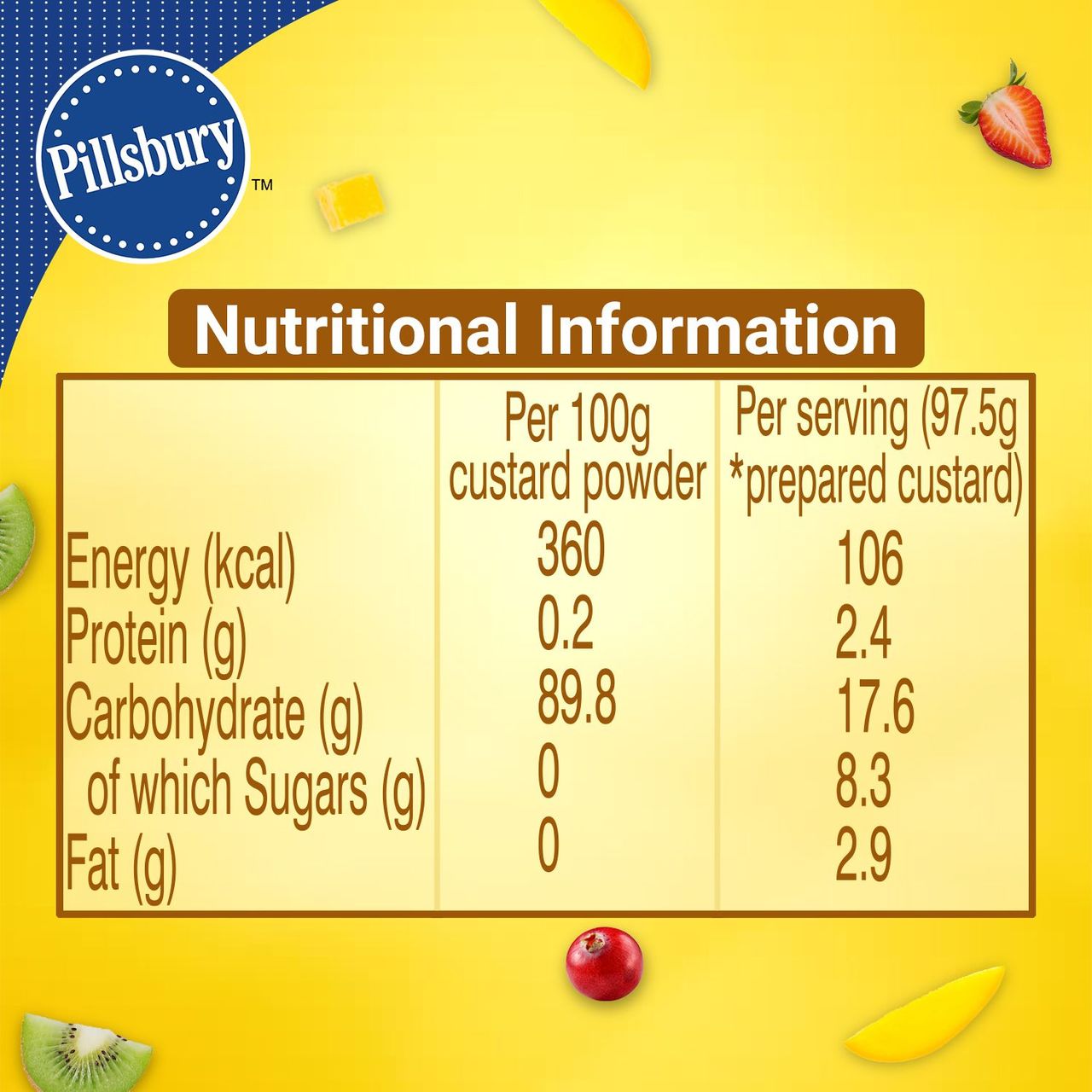 Pillsbury Vanilla Custard Powder 100 g Combo