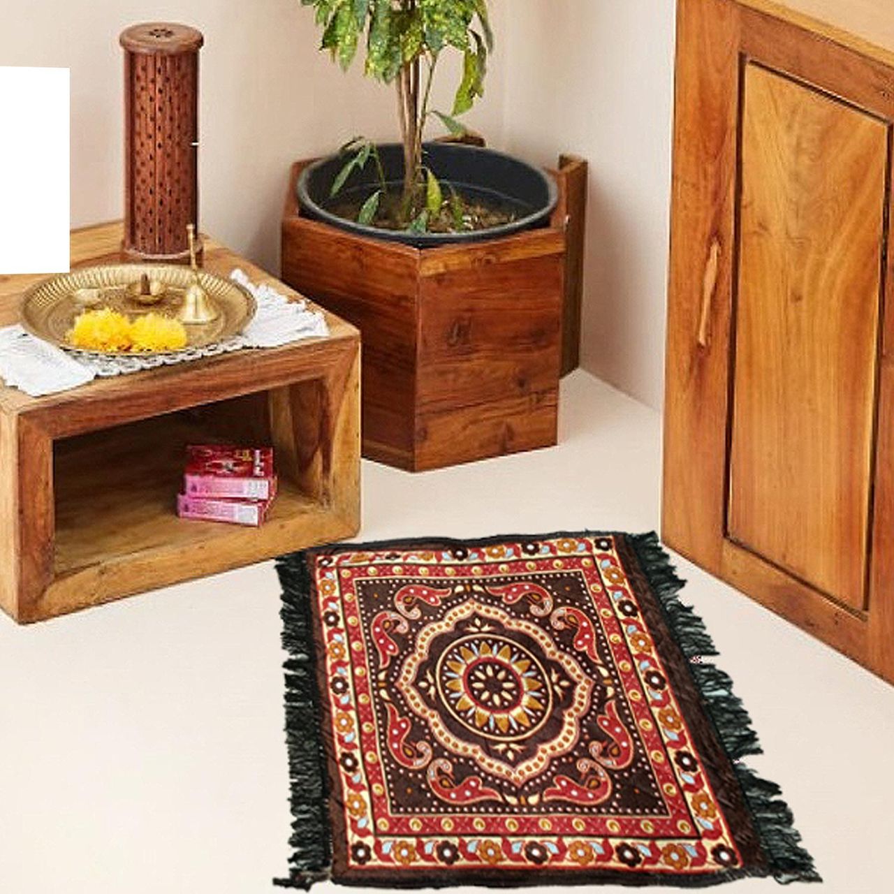 Elegant Weavers Aasan Mat - Brown