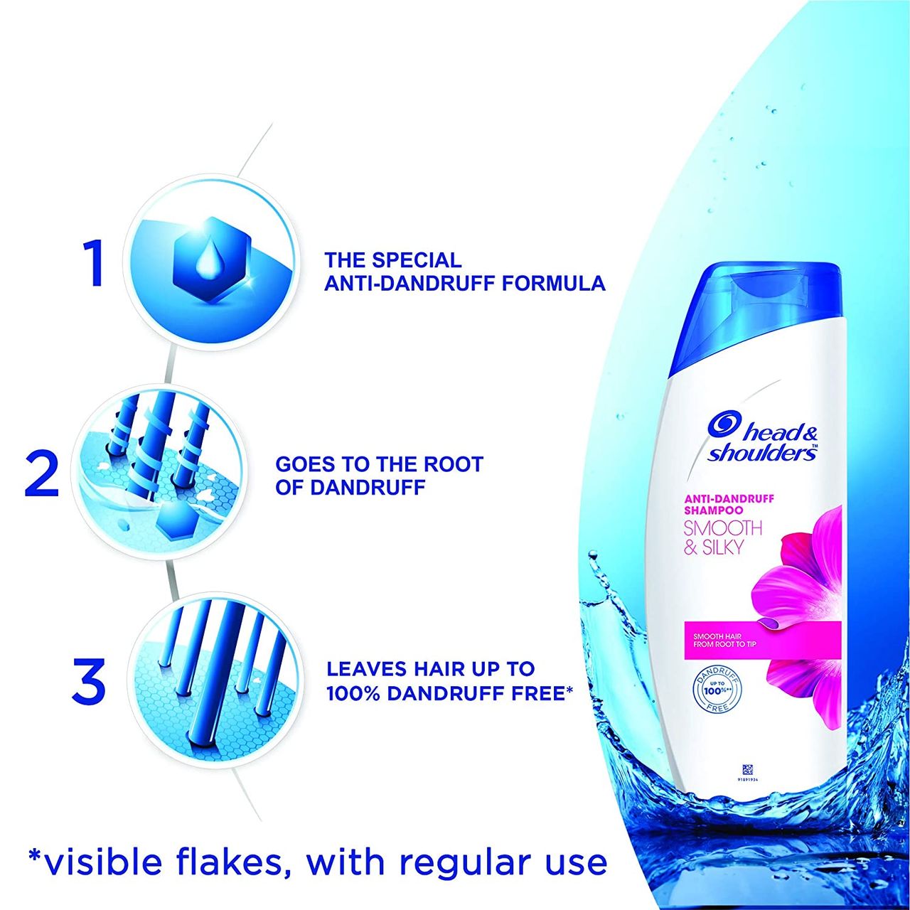 Head & Shoulders Anti-Dandruff Smooth & Silky Shampoo 180 ml Combo