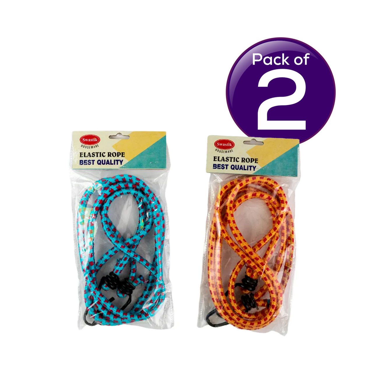 Soham Housewares Stretchable Multipurpose Rope/Bungee Cord | Assorted 1 pc Combo
