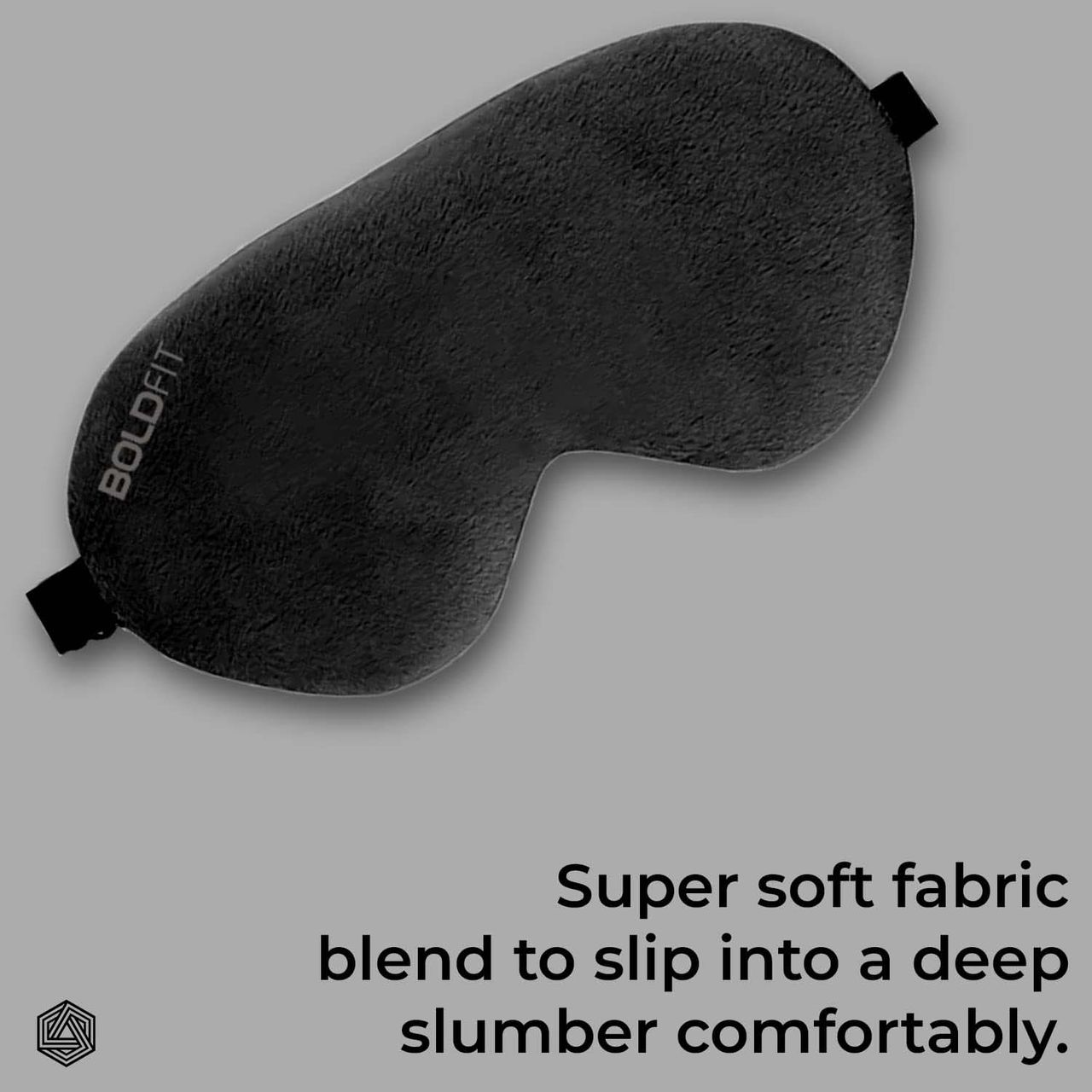 Boldfit Super Soft Cotton Sleep Mask For Comfortable Sleep - Black