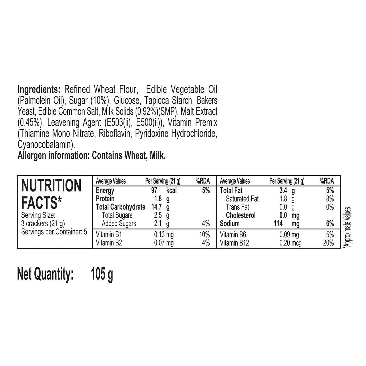 Malkist Sugar Cracker Biscuits Sweet Plain Crackers | Trans Fat-free