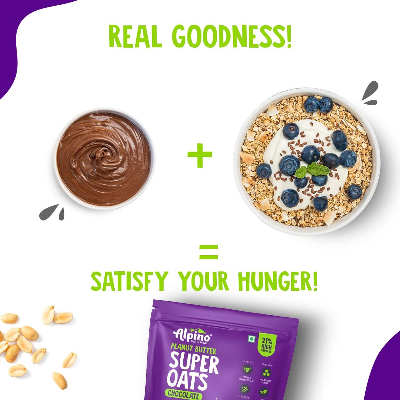 Alpino Peanut Butter Super Oats Chocolate
