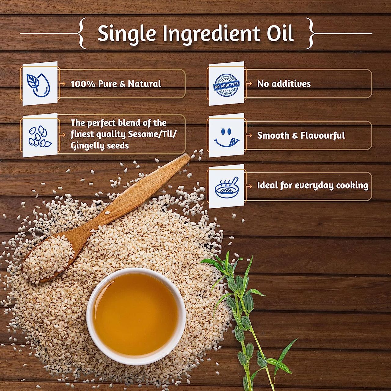Tilsona Gold Til Oil / Gingelly Oil / Sesame OilBottle