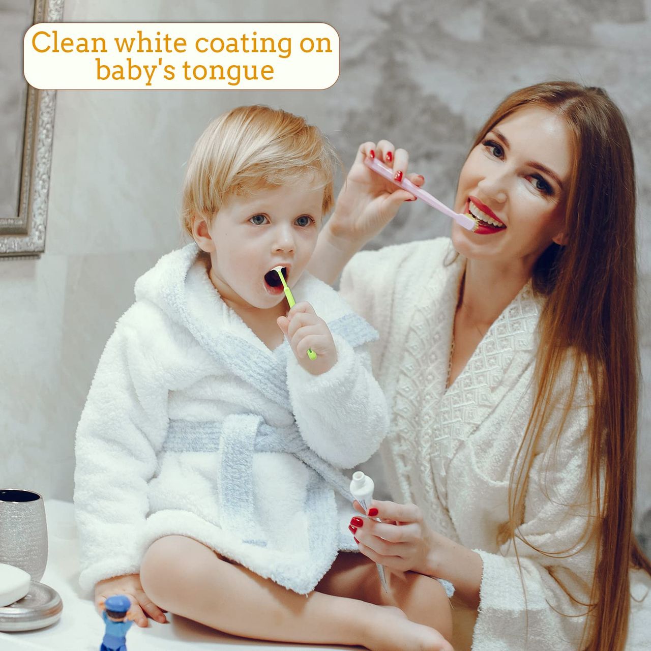 Mee Mee Tender Tongue Cleaner Orange For Kids | 6+ months