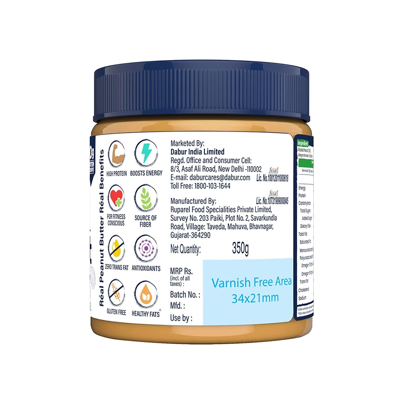 Real 100% Natural Peanut Butter -Creamy| No added Sugar Salt & Oil