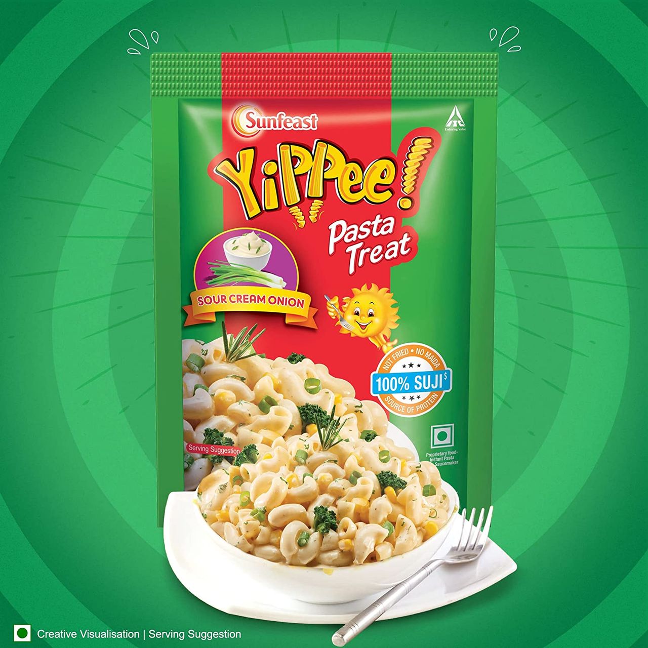 Yippee! Instant Pasta - Sour Cream Onion 65 g Combo