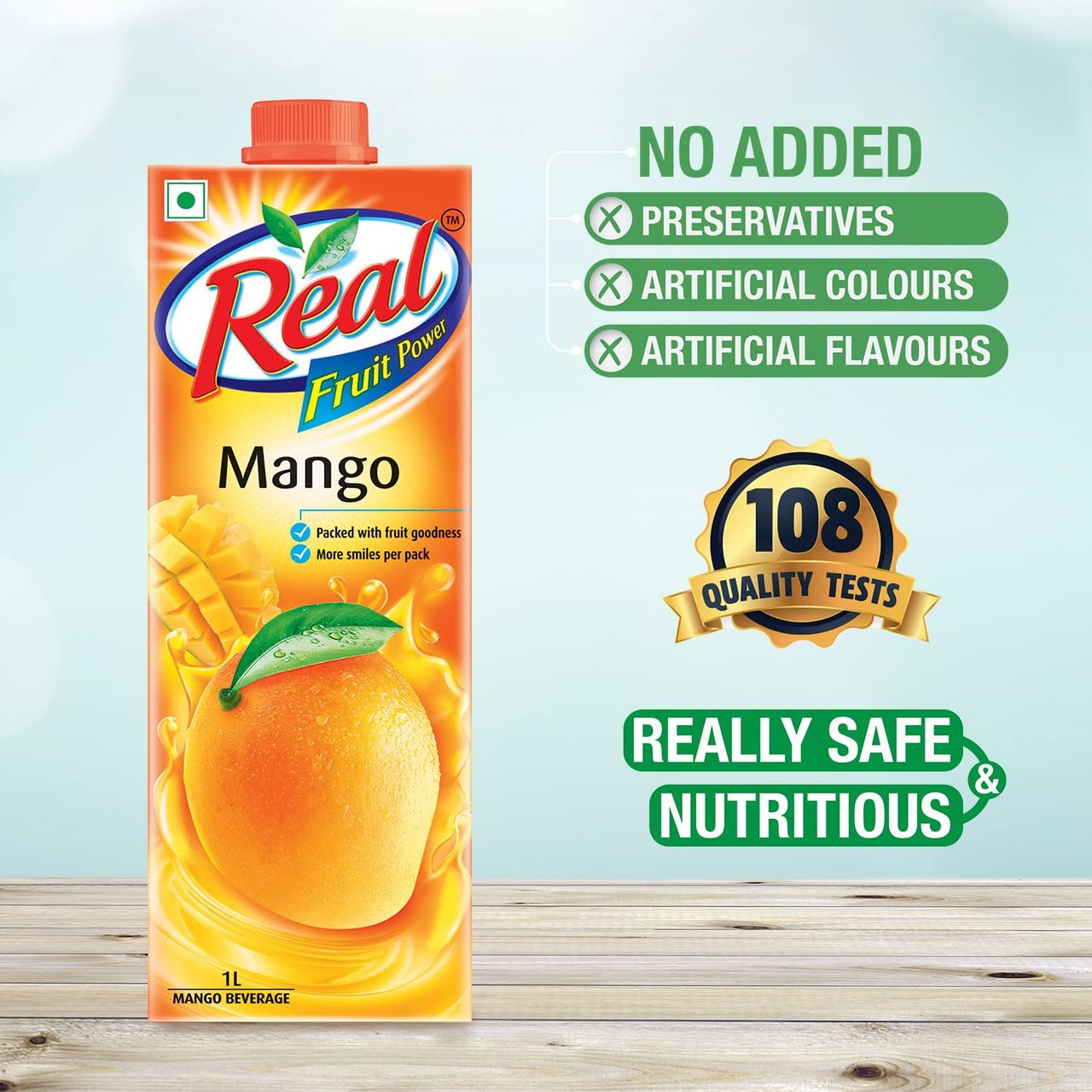 Dabur Real Fruit Power Mango Juice 1 l Combo