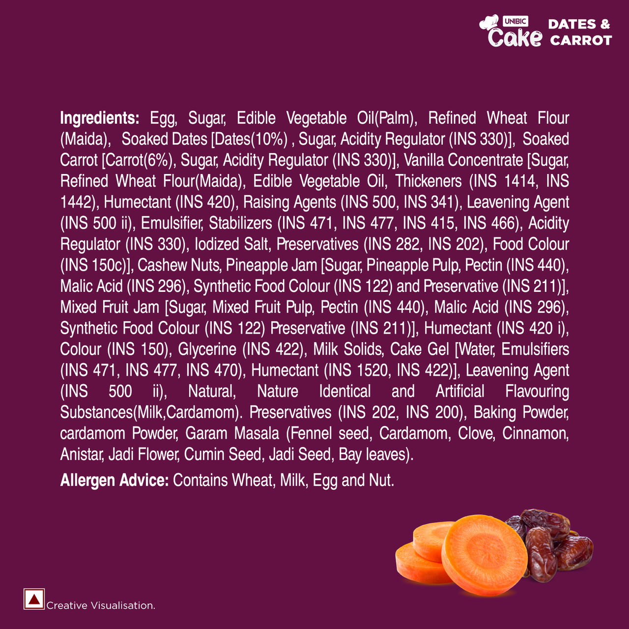 UNIBIC Dates & Carrot Cake
