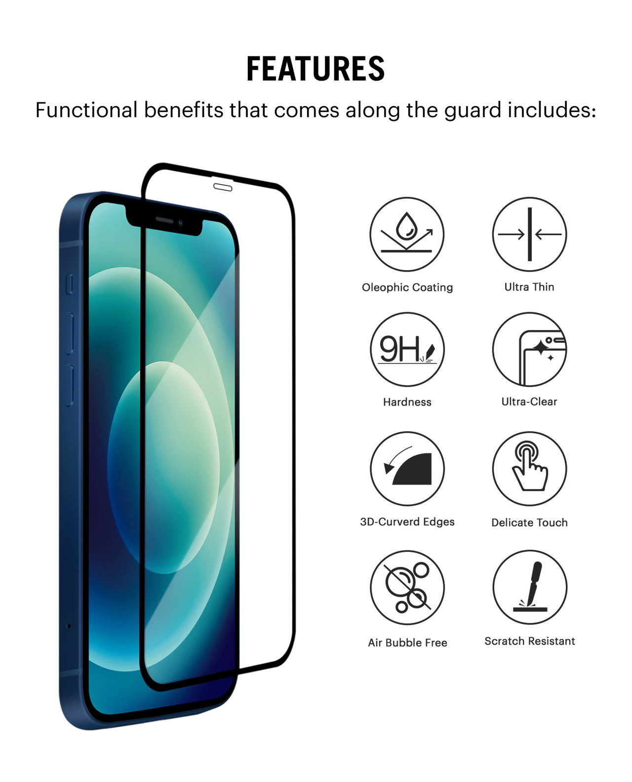 DailyObjects iPhone 16 Pro Max - Sheath Screen Protector with Applicator Tray