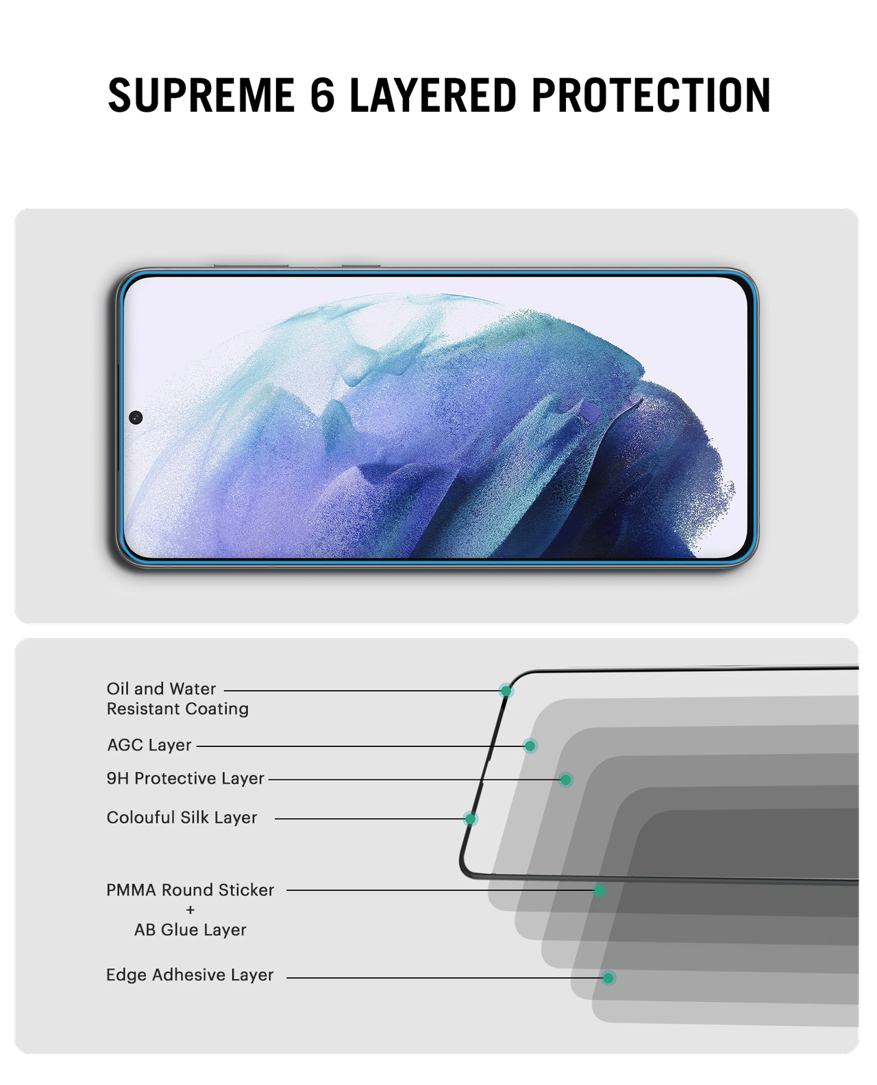 DailyObjects Samsung Galaxy S24 - 9D Tempered Glass Screen Protector