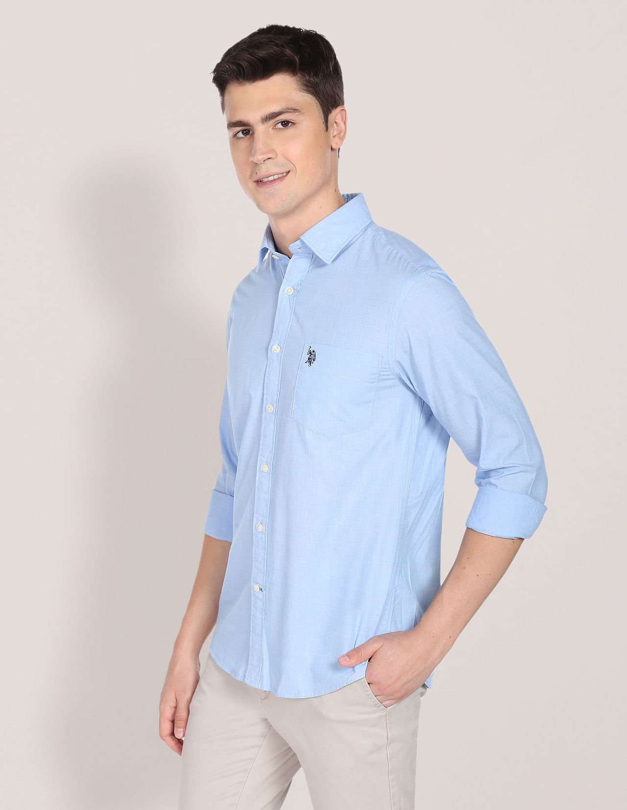 U.S. Polo Assn. | Shirts | M | Pack Of 1 | Light Blue