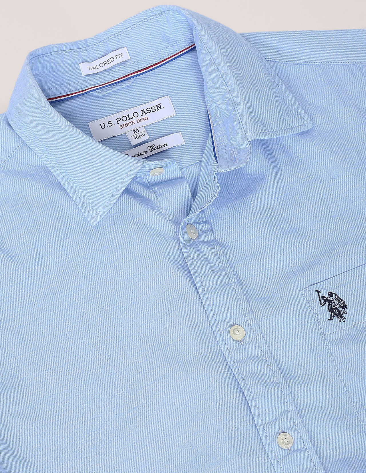 U.S. Polo Assn. | Shirts | M | Pack Of 1 | Light Blue