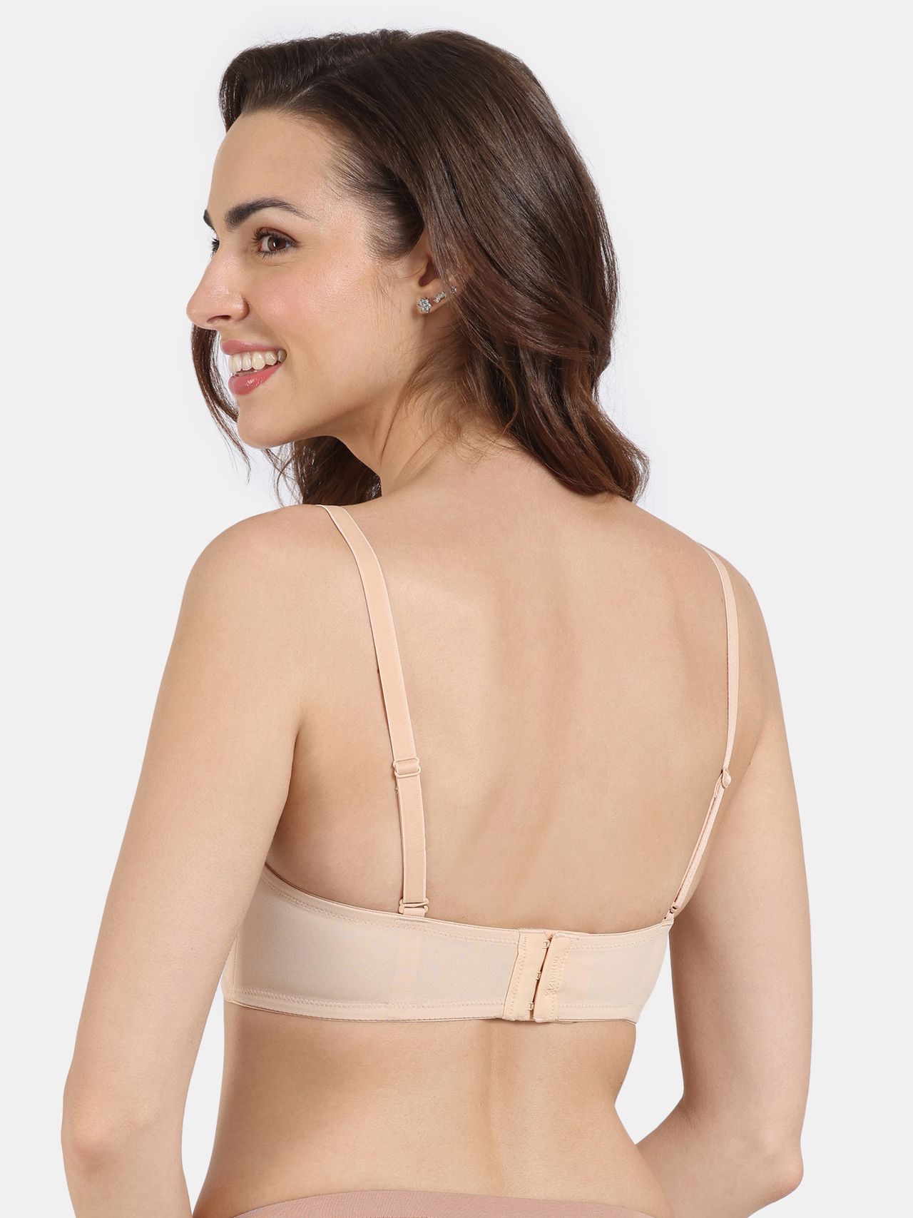 Zivame Women's Beautiful Basics Padded Wired 3/4th Coverage Strapless Bra | Toasted Almond - 32D