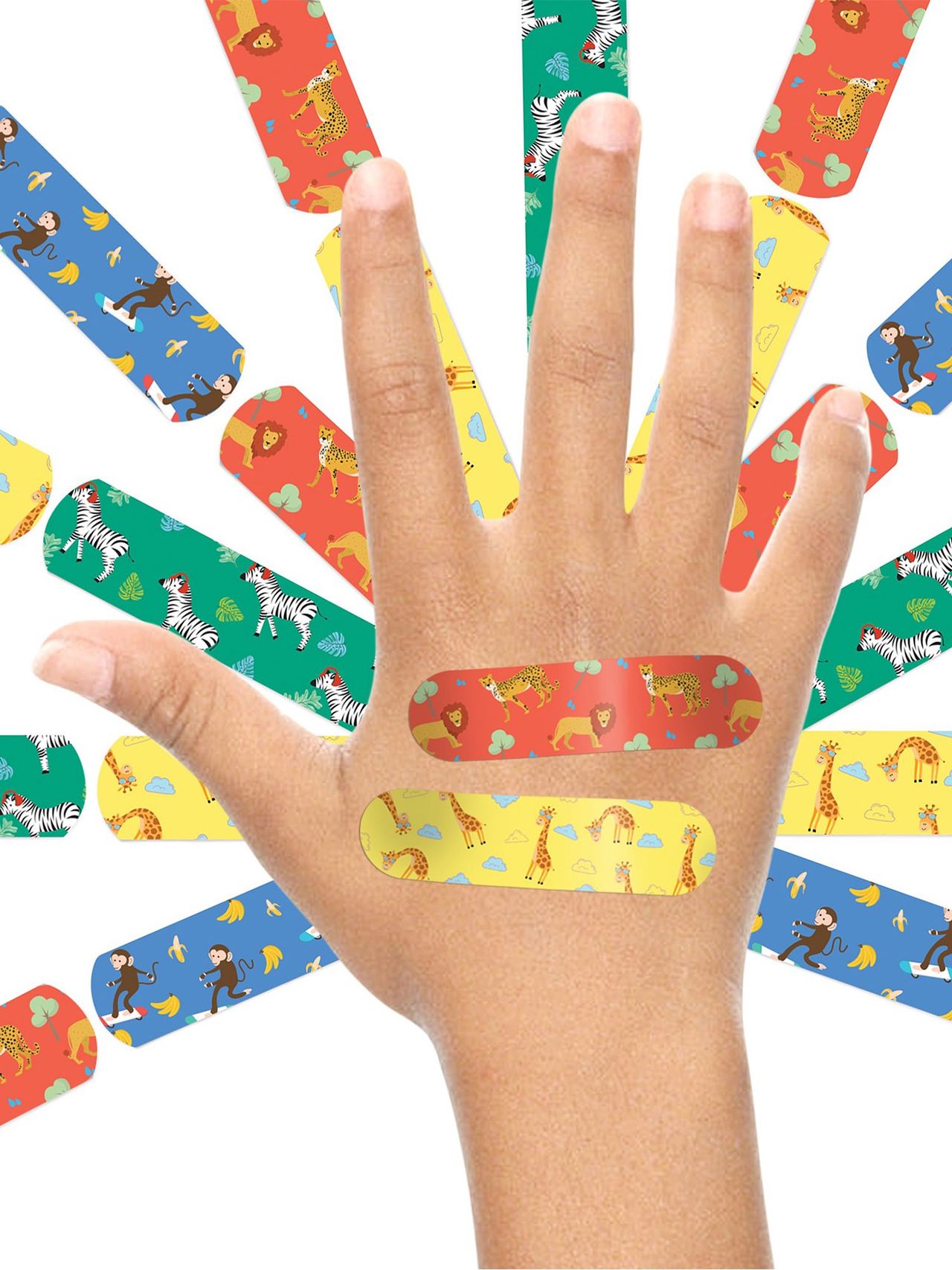 Ouchie Non-Toxic Printed Bandages Double Combo - Space Jam & Jungle Fever