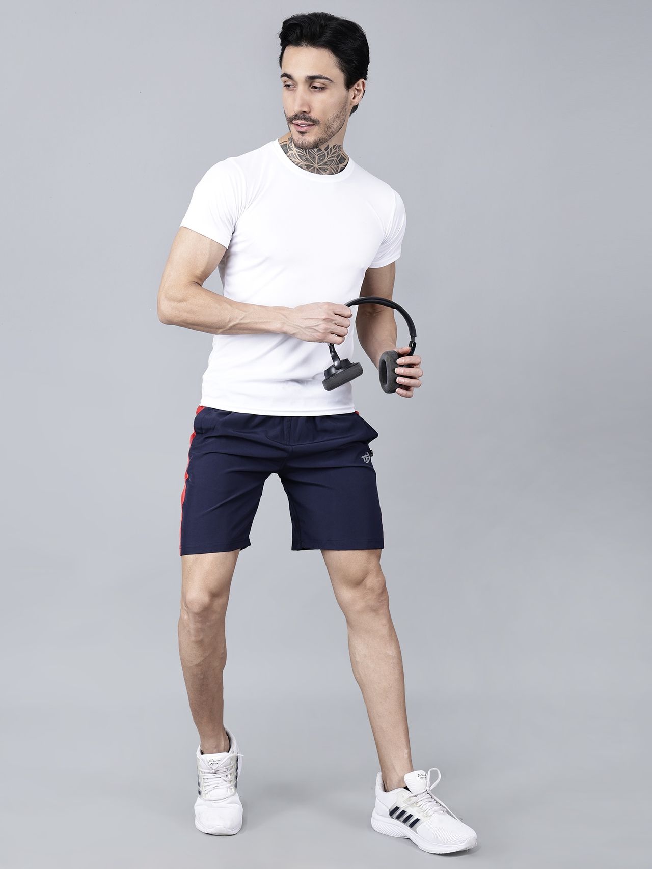 Texfro Men's Solid Knee Length Sports & Regular | Shorts with Side Pockets - Navy | XL