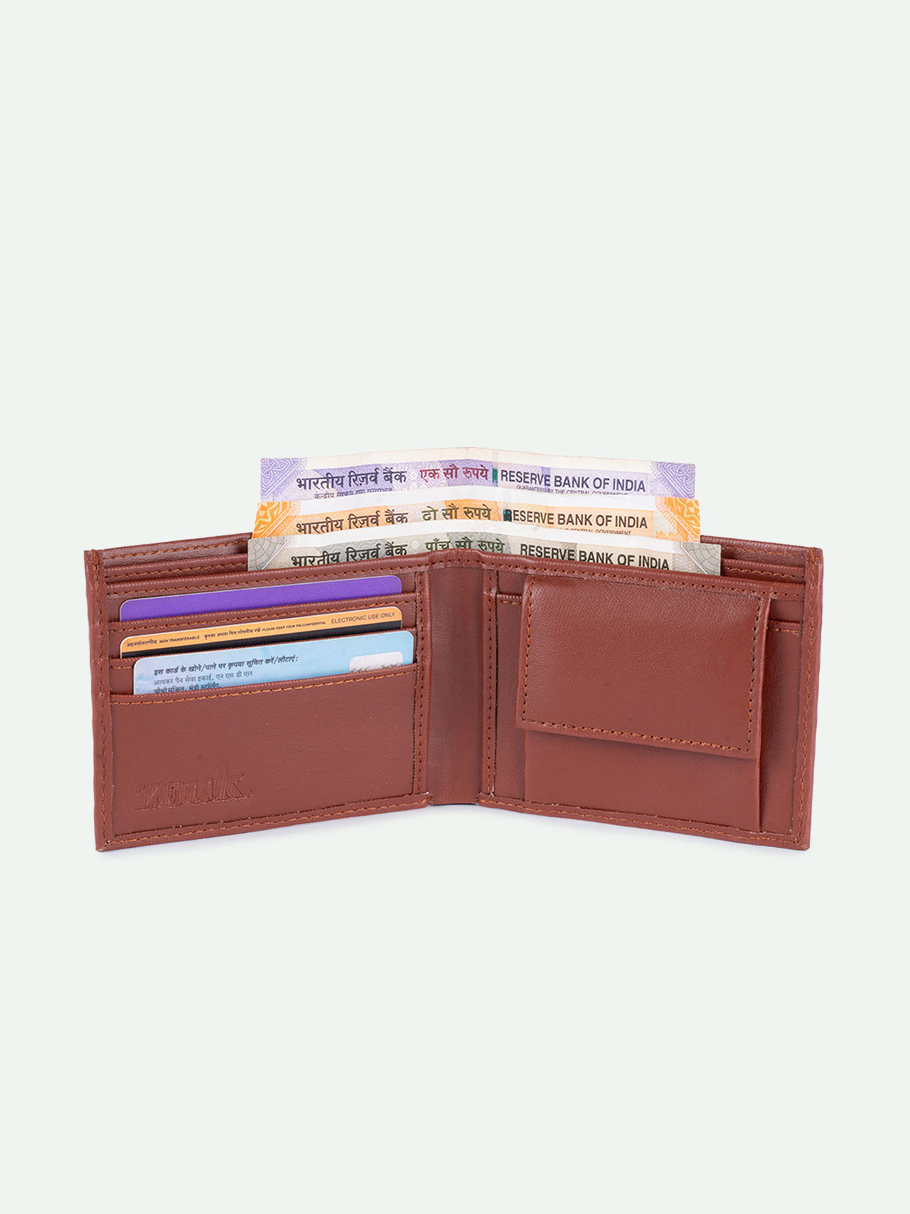 ZOUK Men's Classic Sleek Wallet | Charcoal Abyss