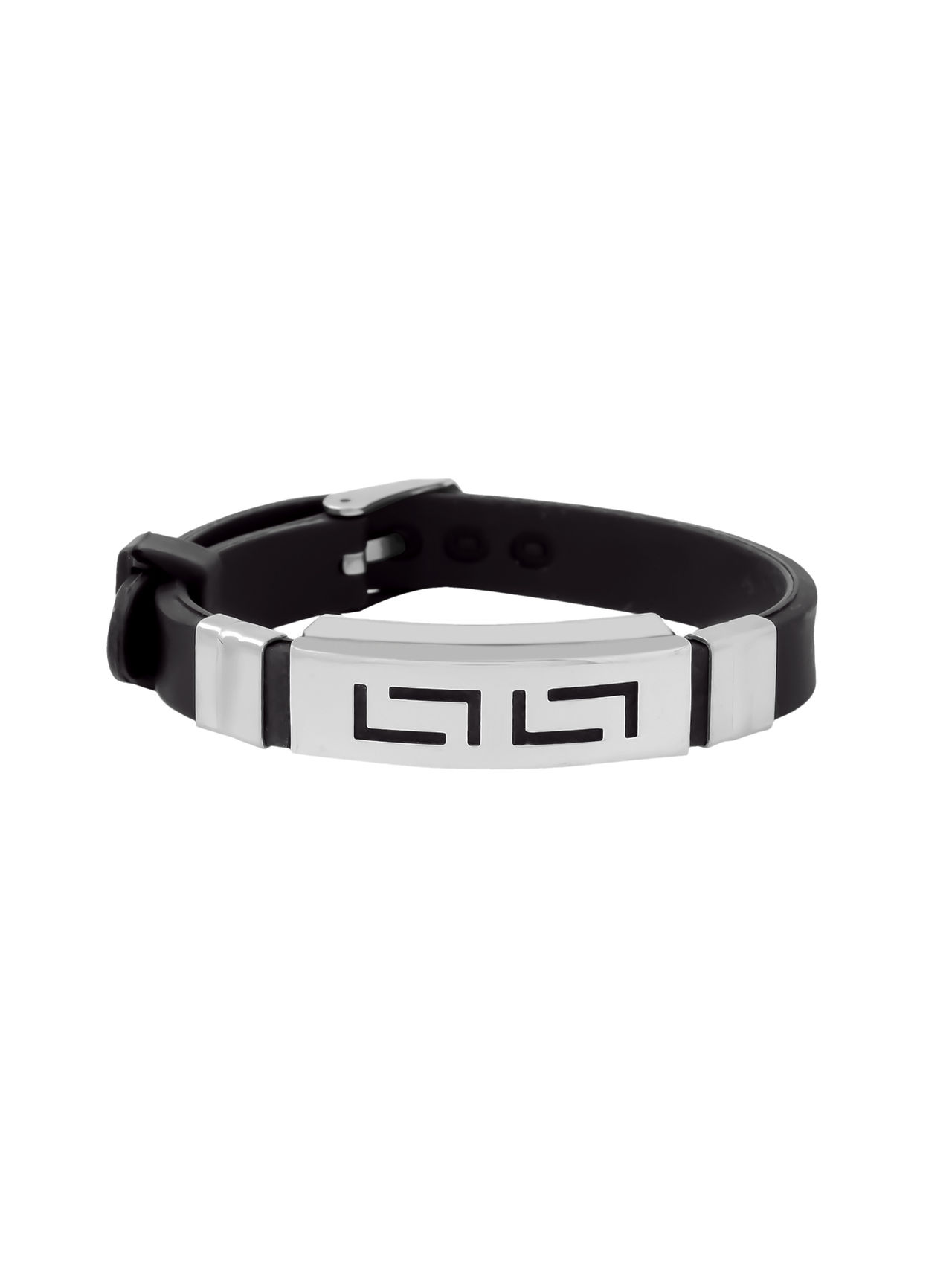 Yellow Chimes Silicon Type Bracelet for Men