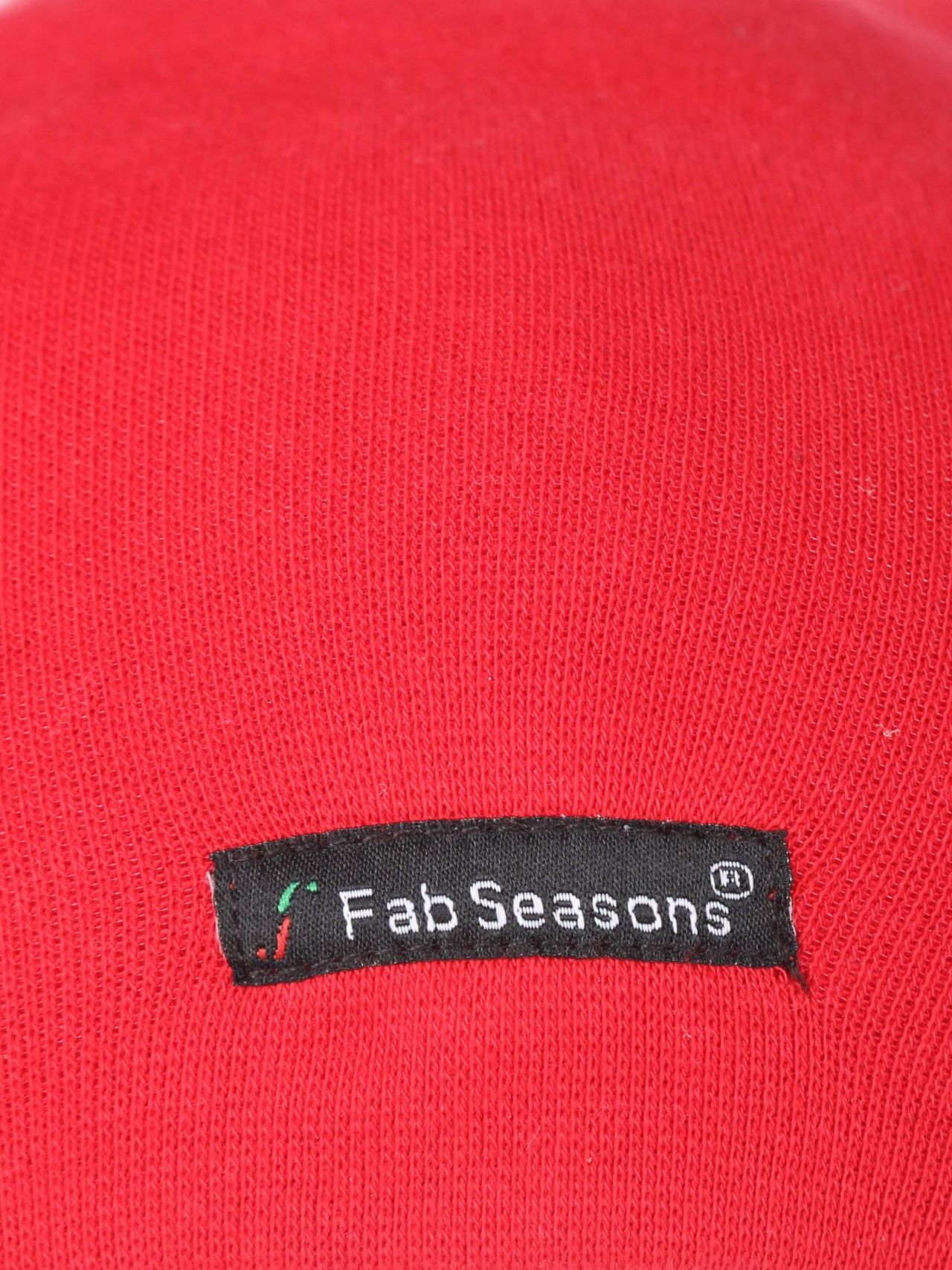 Fabseasons Unisex Solid Cotton Skull Cap | Red - Free Size