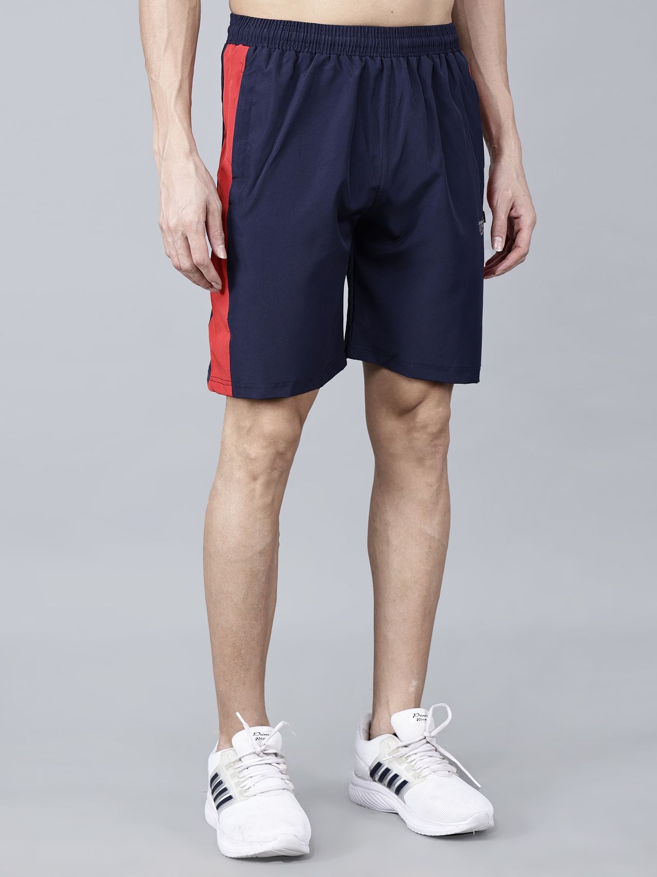 Texfro Men's Solid Knee Length Sports & Regular | Shorts with Side Pockets - Navy | XL