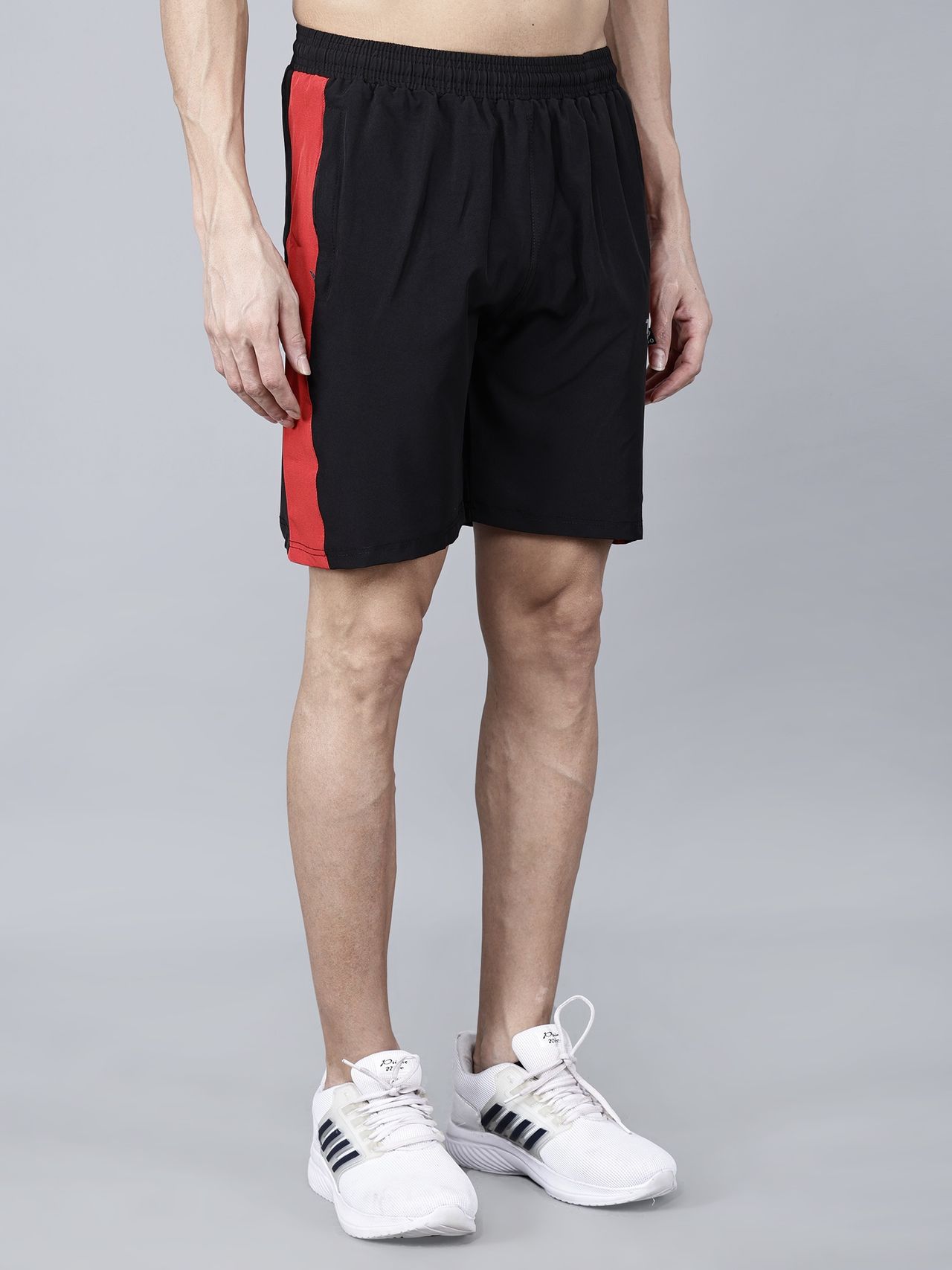 Texfro Men's | Solid Knee Length Sports & Regular | Shorts with Side Pockets - Black | M