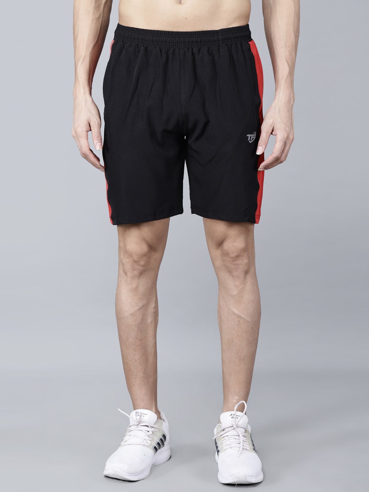 Texfro Men's | Solid Knee Length Sports & Regular | Shorts with Side Pockets - Black | M