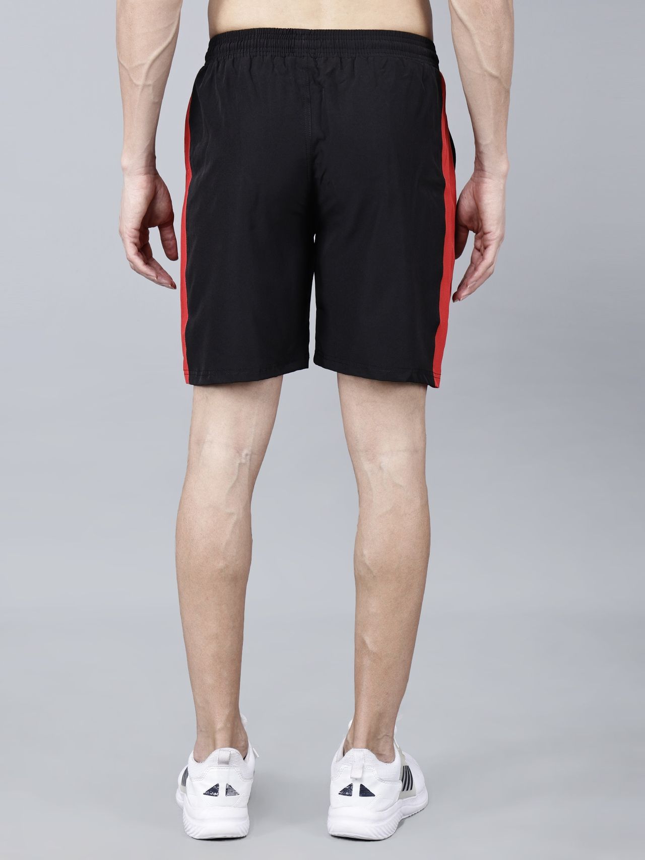 Texfro Men's | Solid Knee Length Sports & Regular | Shorts with Side Pockets - Black | M