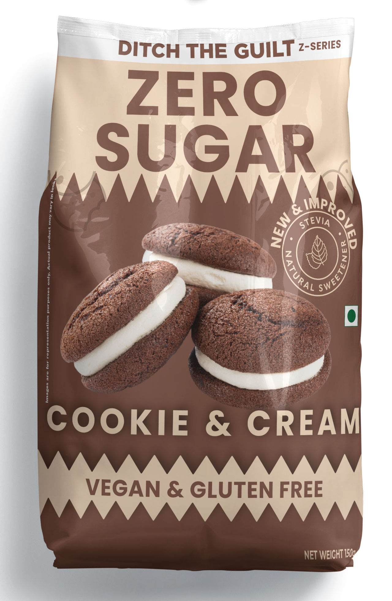 Ditch The Guilt Cookie & Cream Cookies - Zero Sugar Vegan Cookies