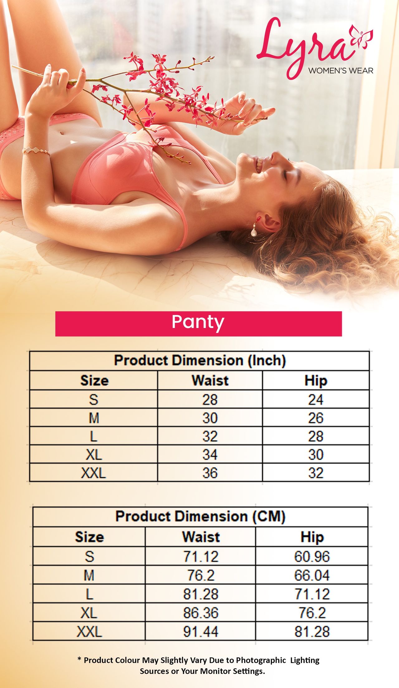 Lyra Women's Hipster Panty Printed | S (Colour May Vary)