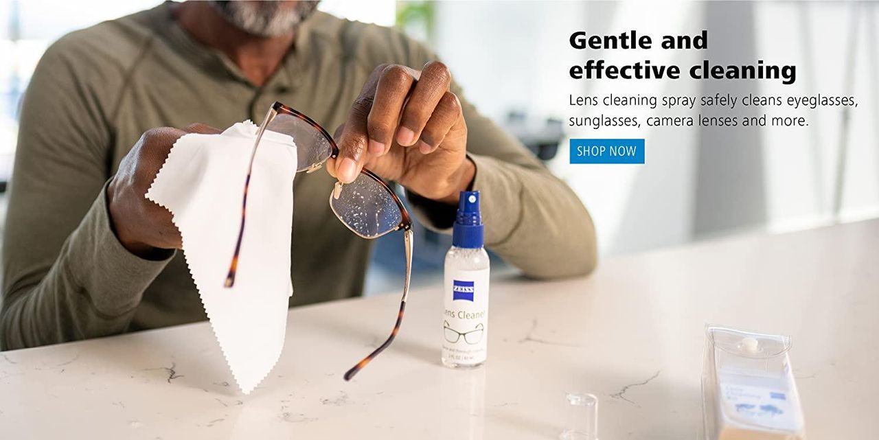 ZEISS Lens Cleaning Solution Kit with Microfiber Cloth|Lens Cleaner for Spectacles, Eyeglasses, Sunglasses and Camera Lenses