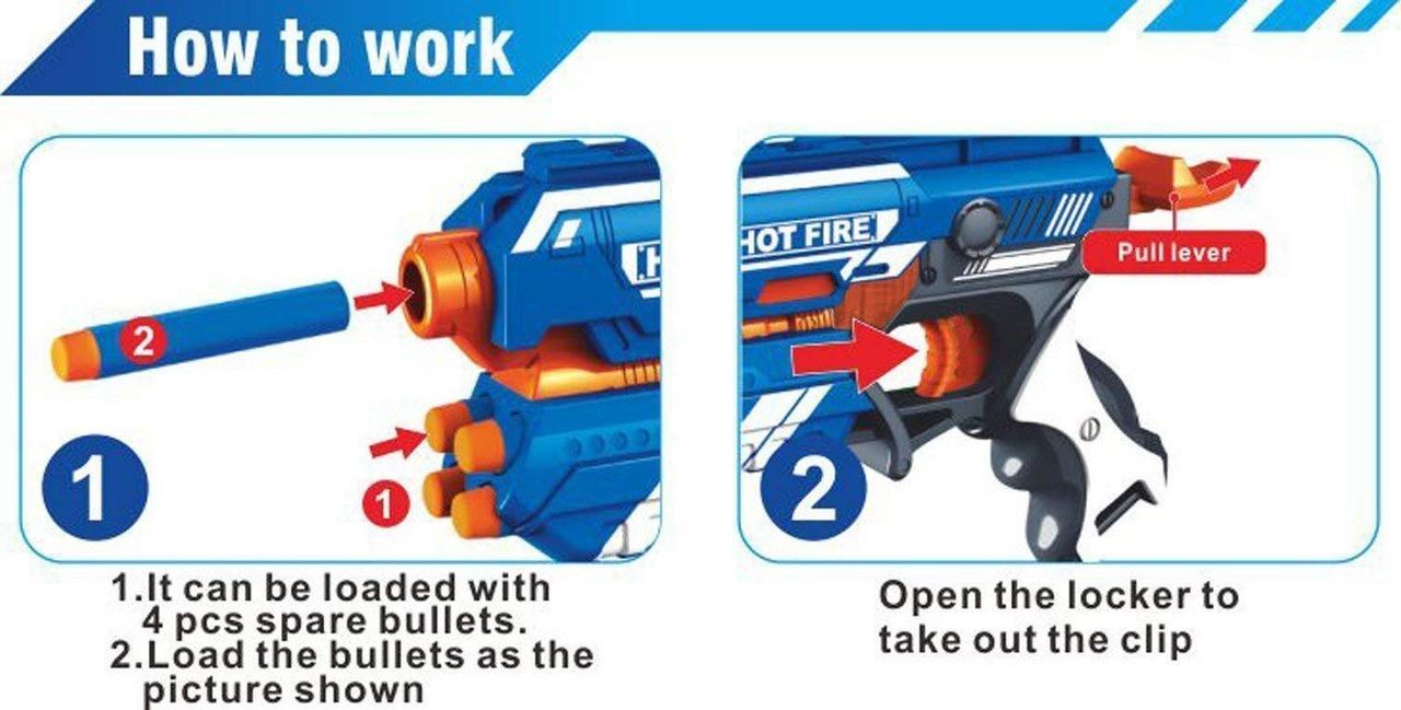 Toyshine Long-Range Foam Blaster Gun Toy with 10 Bullets | Safe & Multicolor Fun | Toy Gun