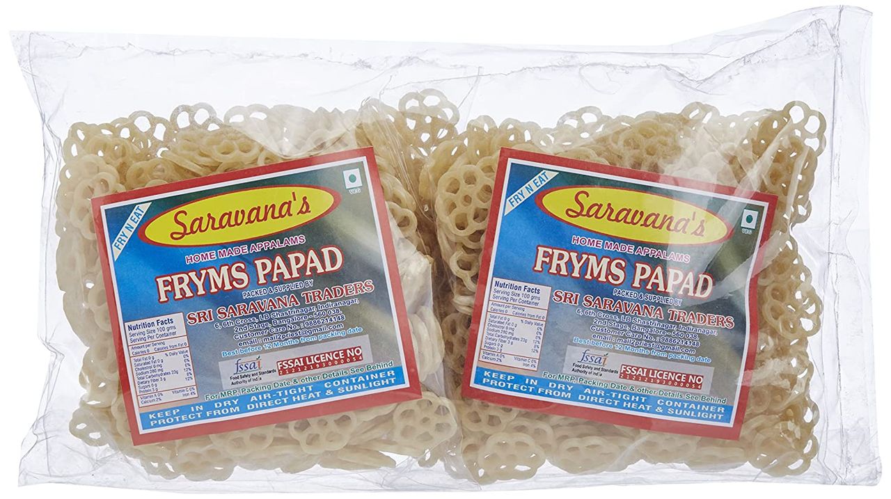 Saravana Fryums Papad