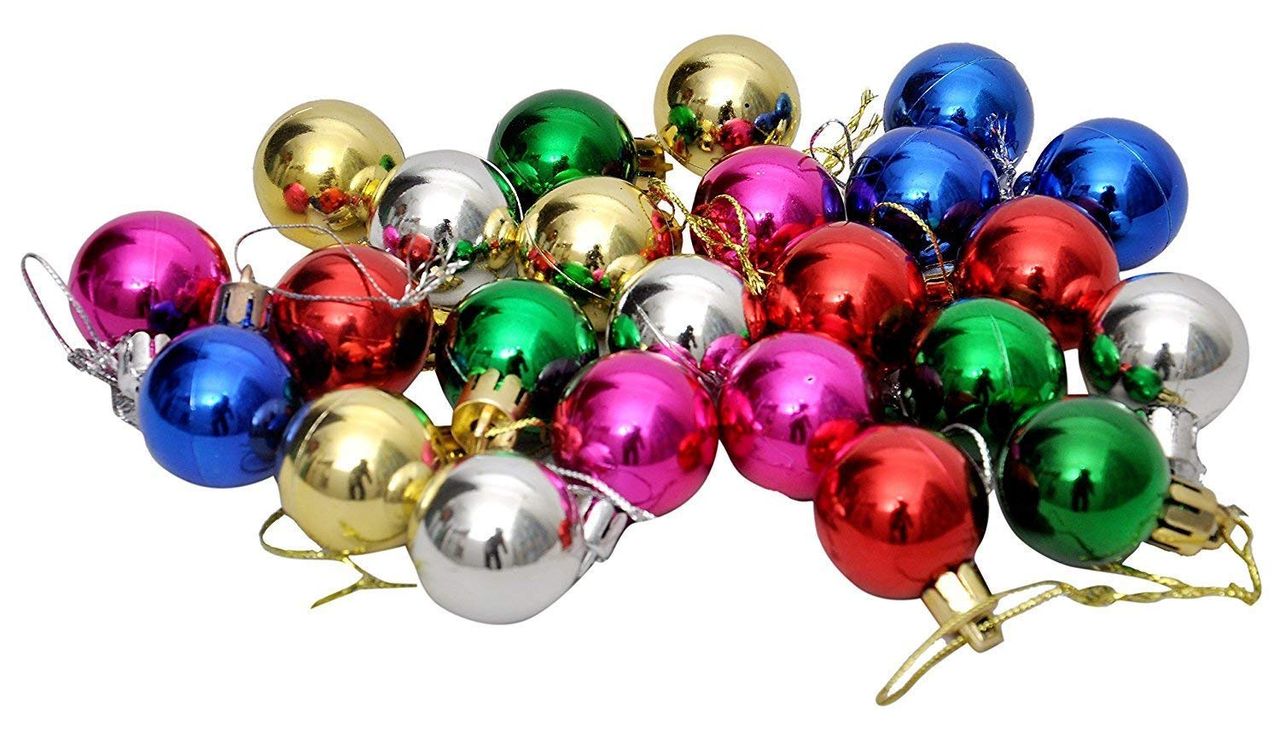 Christmas Hanging Balls For Tree Decoration - Assorted