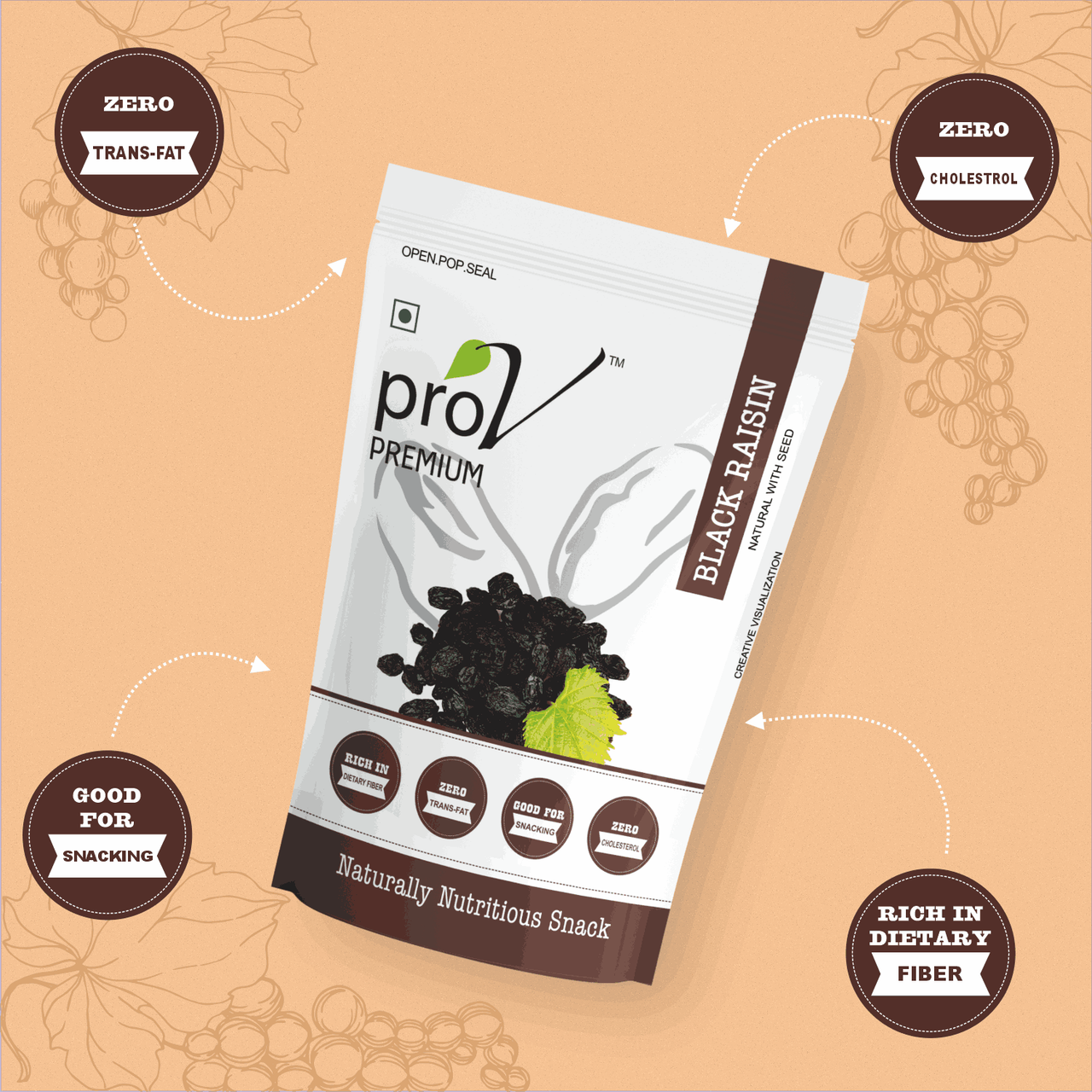 Prov Premium-Black Raisins (With Seed)