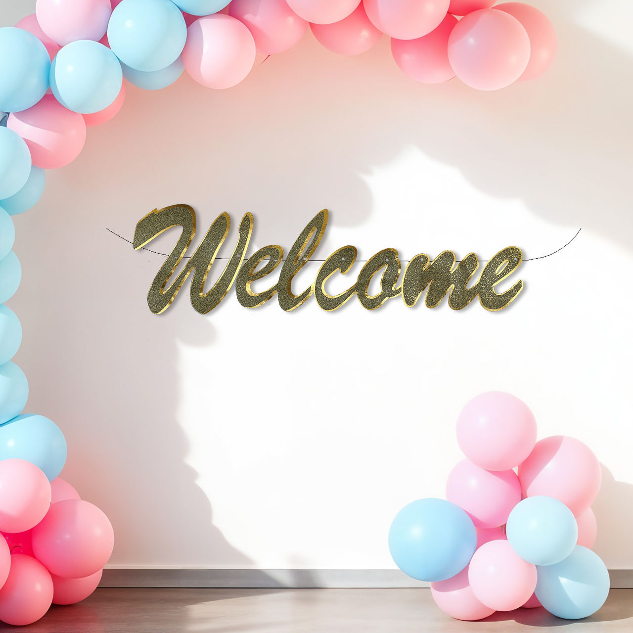 Propcon Welcome Metalic Glitter Banner