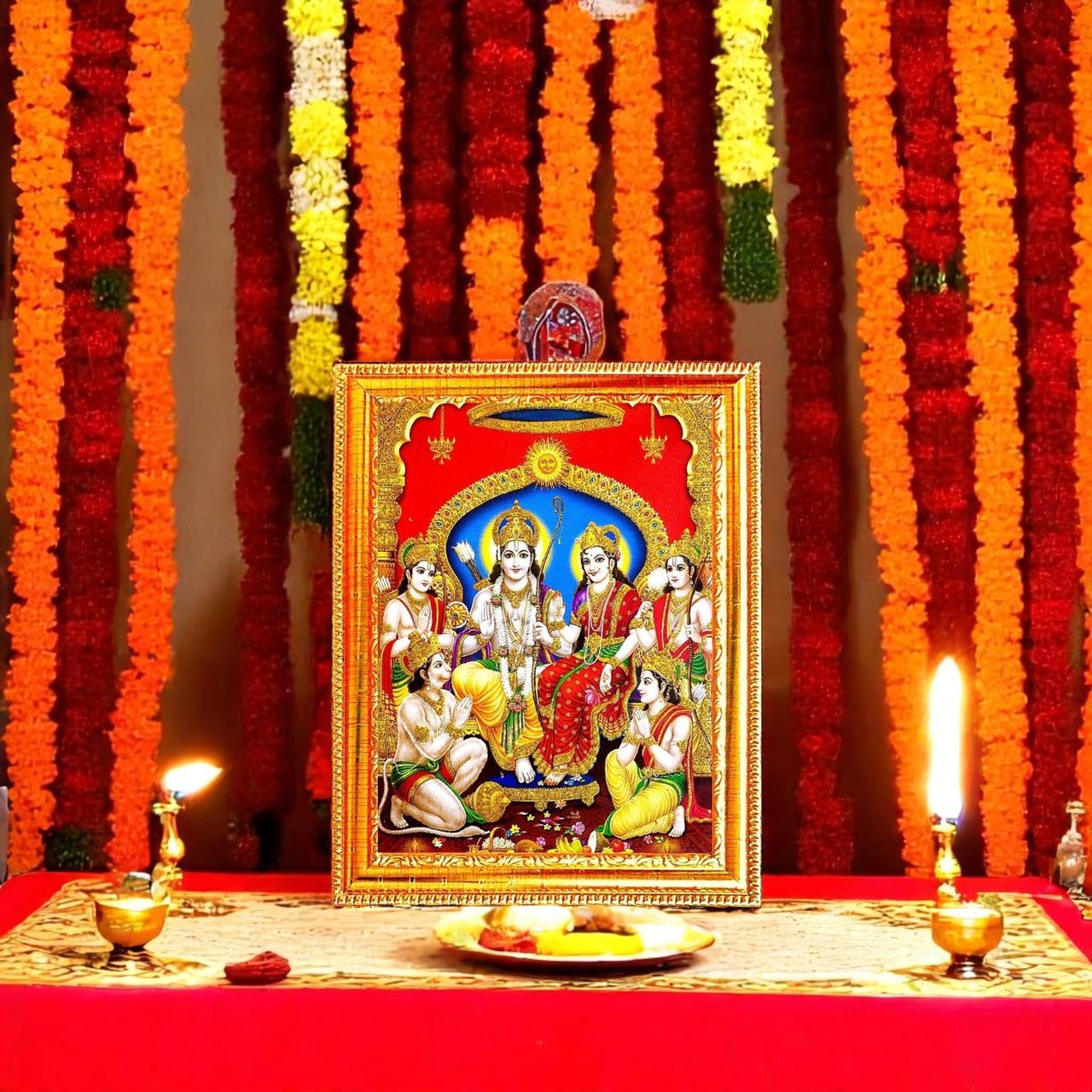 Oye Happy DIVINE VIBES Ram Darbar Diety Photo - 15 cm x 20 cm