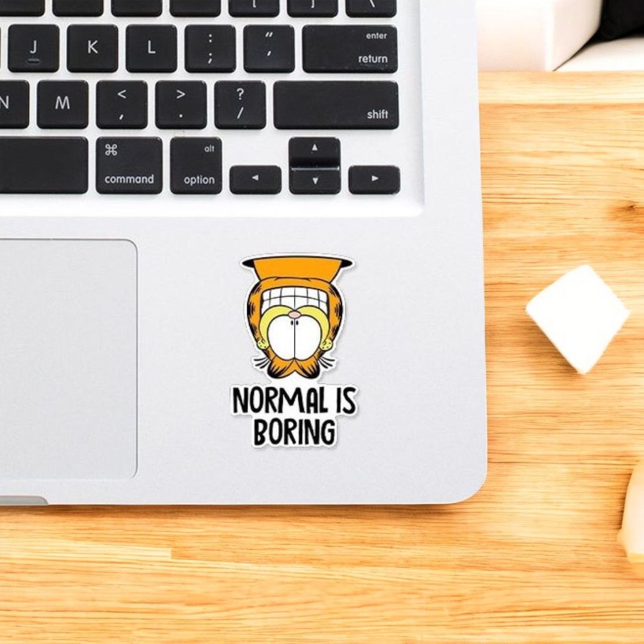 House Of Festivals Normal Is Boring - Garfield Official Sticker