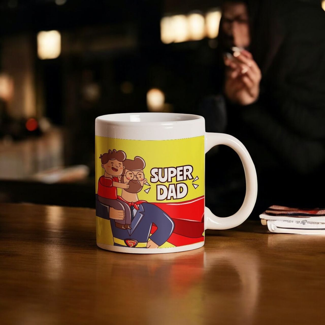 Mad Over Print Super Dad Mug