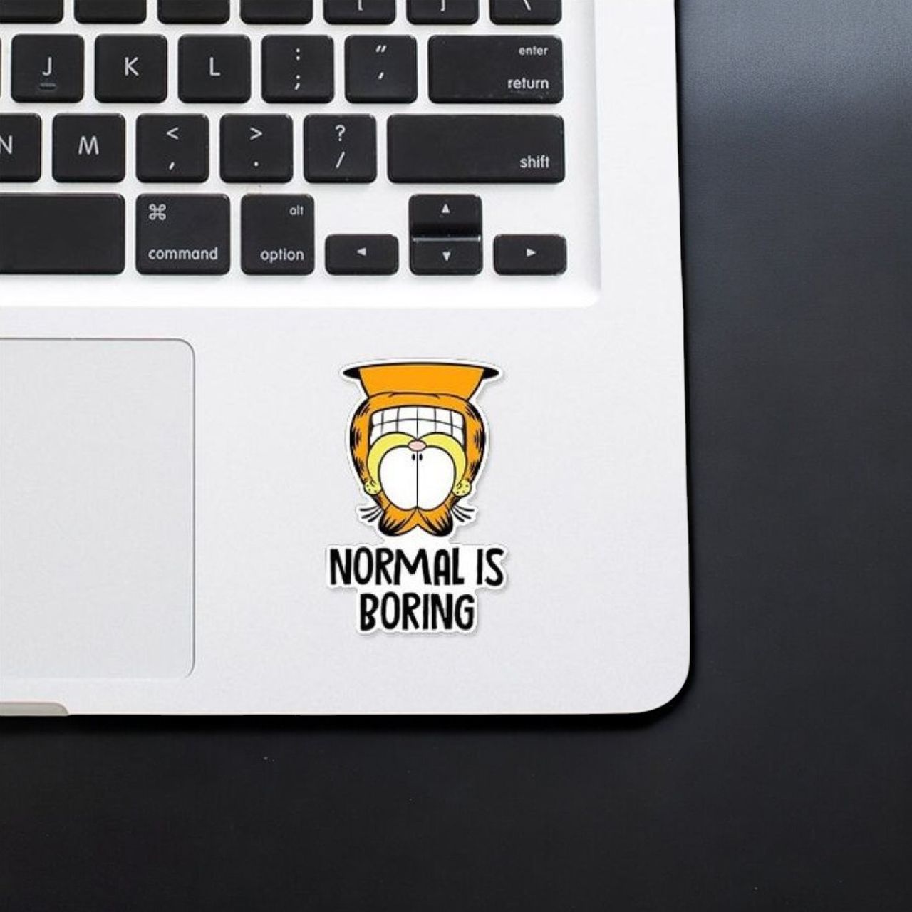 House Of Festivals Normal Is Boring - Garfield Official Sticker