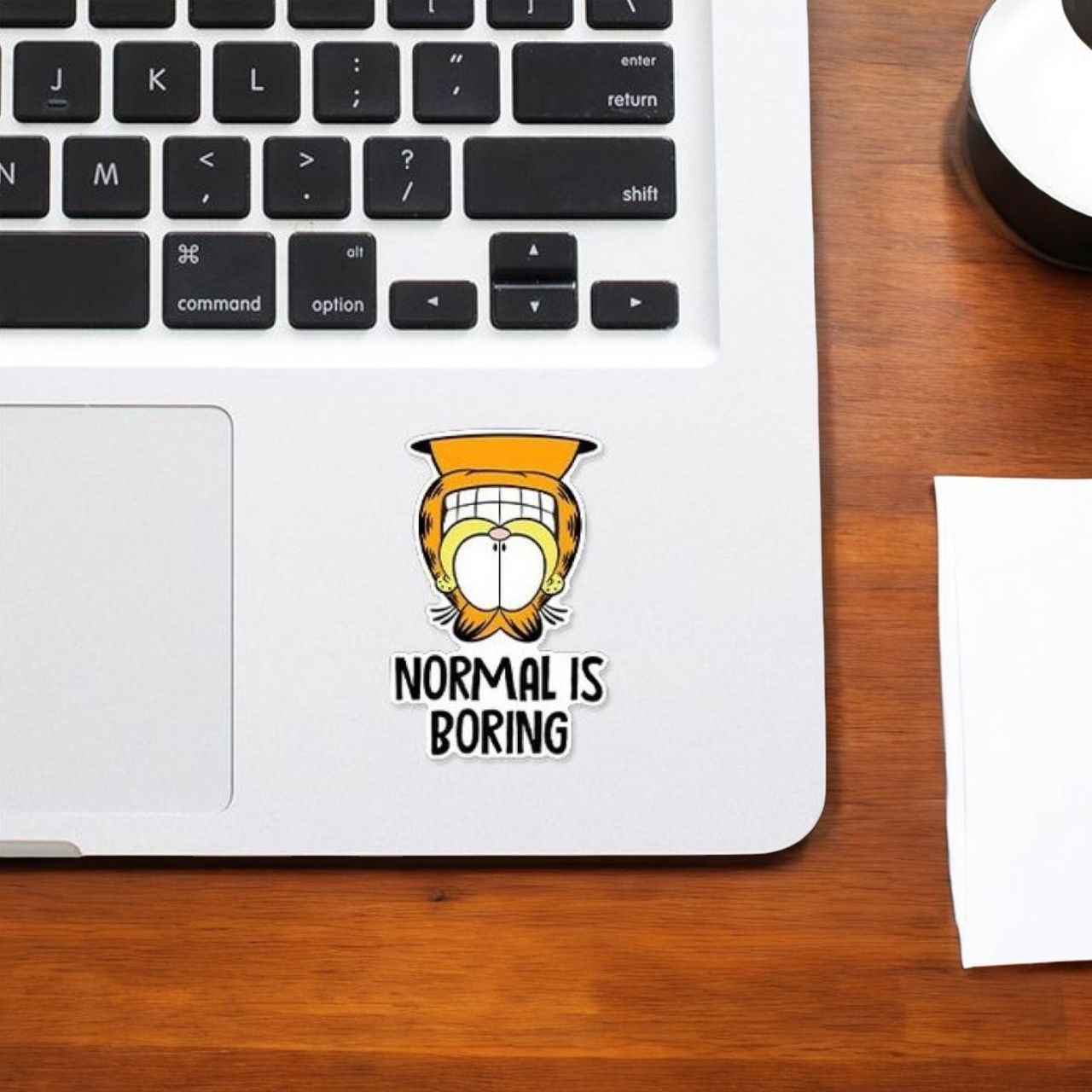 House Of Festivals Normal Is Boring - Garfield Official Sticker