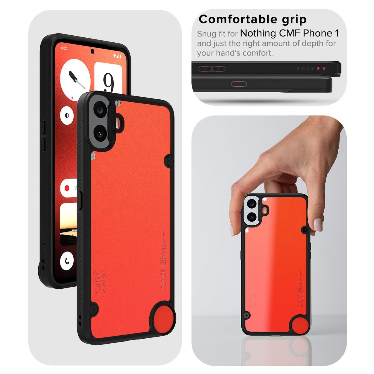 Kapaver Cmf Phone 1 by Nothing Back Cover Case | Impulse - Black