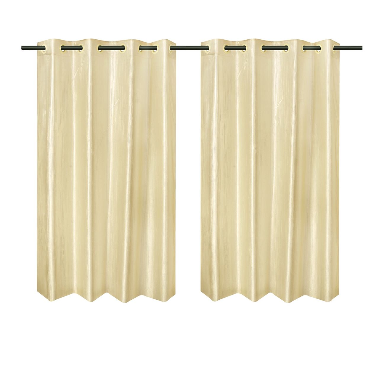Antzco Plain Creme Window Curtain 5 ft x 4 ft | Pack of 2 | WC12