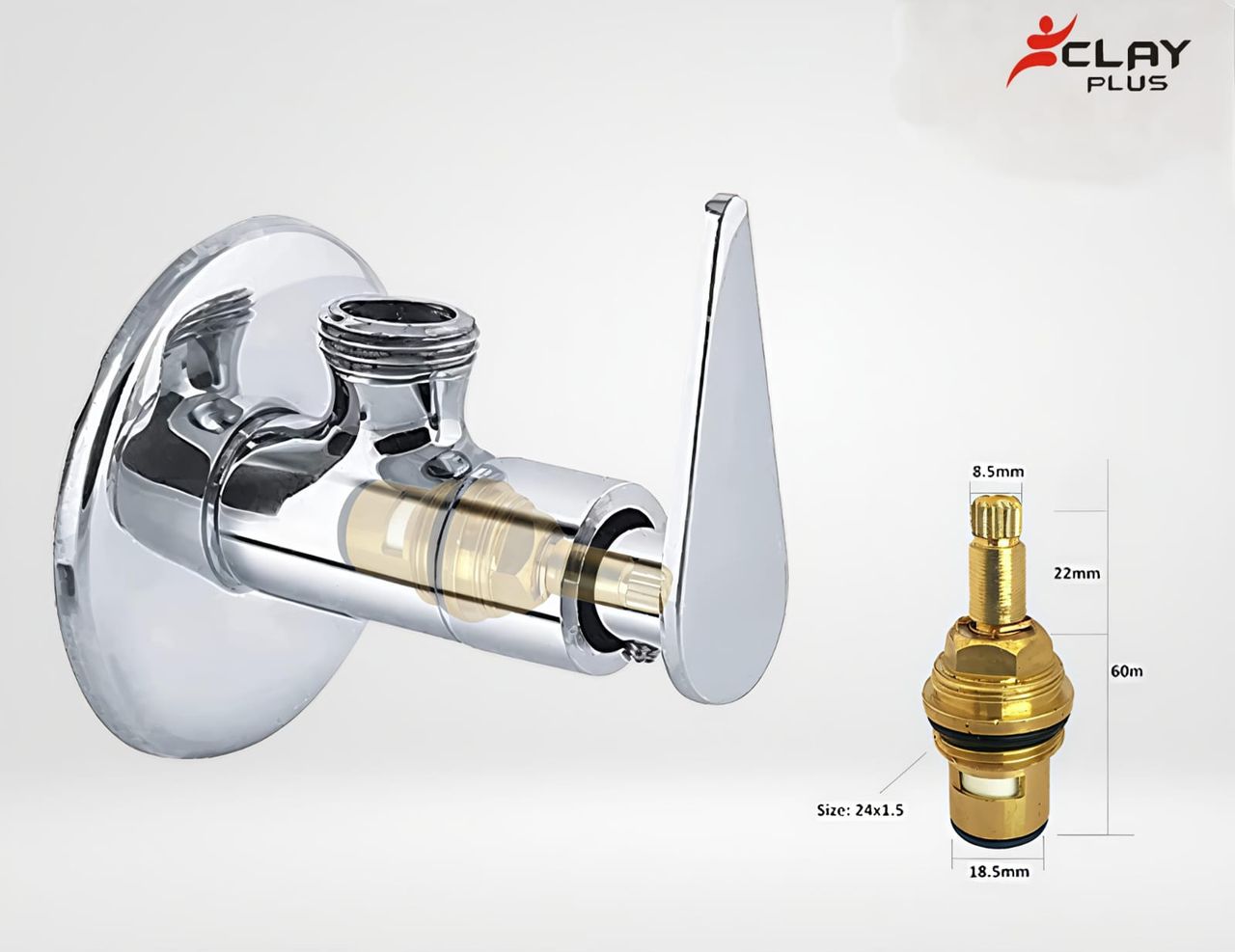Clayplus Neno Angle Cock | Faucet | Tap With Flange