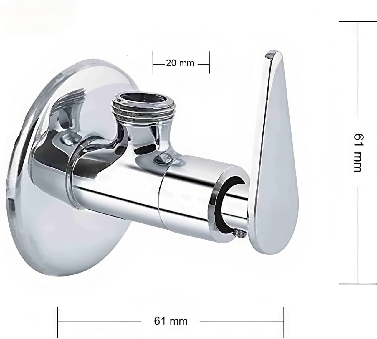 Clayplus Neno Angle Cock | Faucet | Tap With Flange