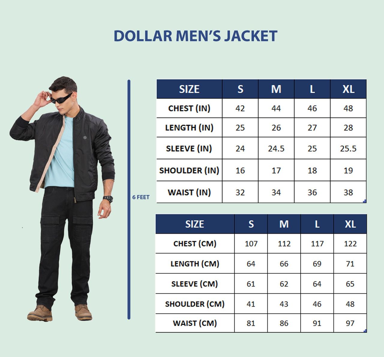 Dollar Jacket For Men - Casual Zipper Bomber For Winter | Mamwj 903 | Beige | XL