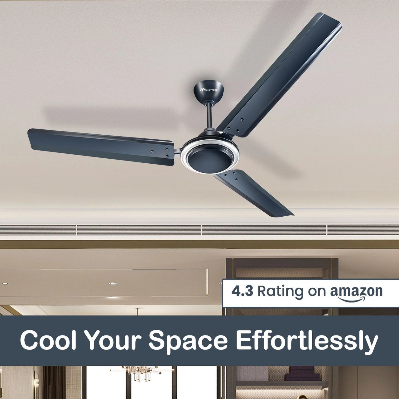 truTRTL Smart Ceiling Fan,1200mm/48 inch,High-Speed,Energy Saving,Durable & Stylish, Metallic Blue